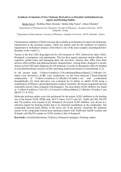 Figure 1. Docking positions of compound 9 and donepezil on AChE