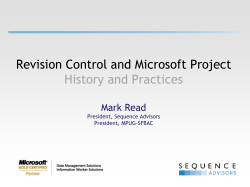 Project 2007 and Revision Control: Zen and the Art of