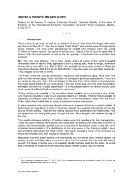 Andrew G Haldane: The race to zero