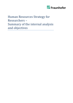 Human Resources Strategy for Researchers &ndash; Summary of the