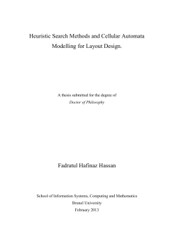 Heuristic Search Methods and Cellular Automata Modelling for