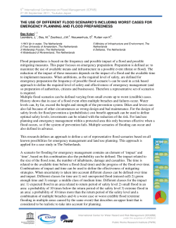 THE USE OF DIFFERENT FLOOD SCENARIO`S INCLUDING