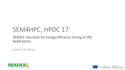 Example for a title of a READEX presentation