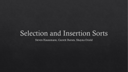 Selection and Insertion Sorts - Rose