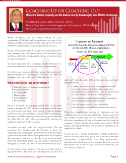 Coaching Up or Coaching Out - National Council for Behavioral Health