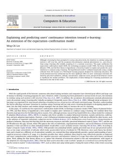 Explaining and predicting users` continuance intention