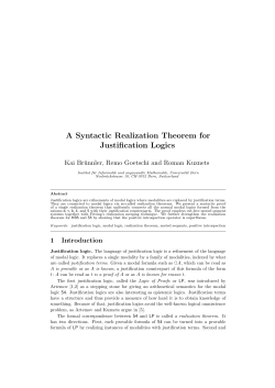 A Syntactic Realization Theorem for Justification Logics
