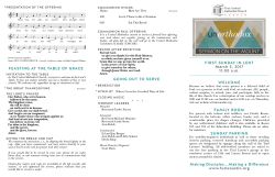 FEASTING AT THE TABLE OF GRACE GOING OUT TO SERVE