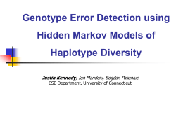 Genotype Error Detection using Hiddend Markov Models of
