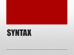 SYNTAX