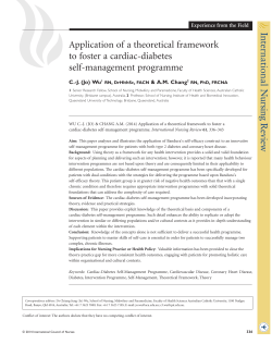 Application of a theoretical framework to foster a cardiac‐diabetes