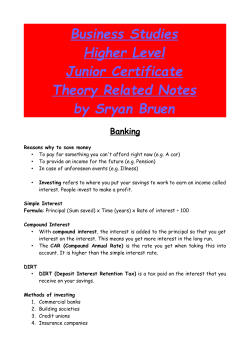 Business Studies Higher Level Junior Certificate Theory Related