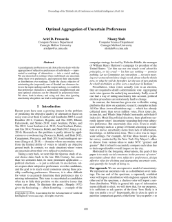 Optimal Aggregation of Uncertain Preferences