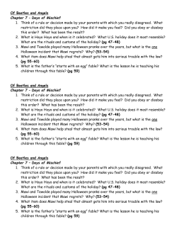 Of Beetles and Angels Chapter 7 &ndash; Days of Mischief Think of a rule