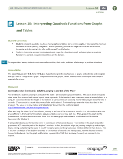 Algebra I Module 4, Topic A, Lesson 10: Teacher Version