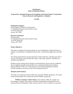 Foliar Fertilization Efficacy