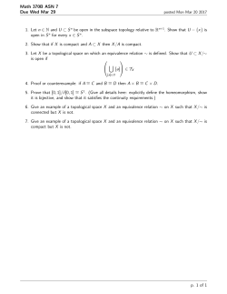 Math 370B ASN 7 Due Wed Mar 29 1. Let n &isin; N and U &sub; S n be