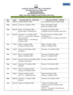 Syllabus 2009 - Examination Department Nehu