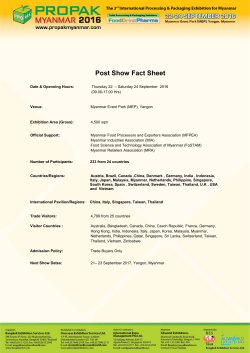 Post Show Fact Sheet