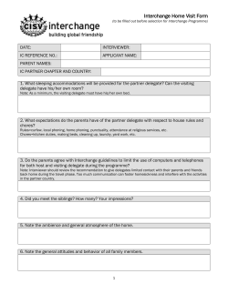 Interchange Home Visit Form