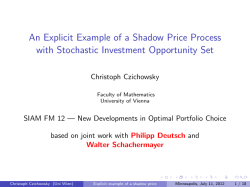 An Explicit Example of a Shadow Price Process