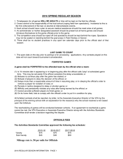 2016 Regular Season Guide - Vermont Principals` Association