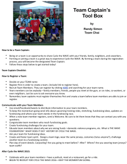 Team Captain Tool Box