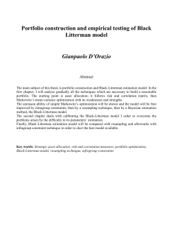 Portfolio construction and empirical testing of Black Litterman model