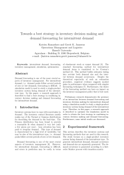 Towards a best strategy in inventory decision making and demand
