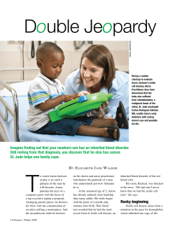 Double Jeopardy Promise Article - St. Jude Children`s Research