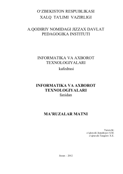 o`zbеkiston rеspublikasi