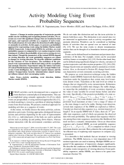 Activity Modeling Using Event Probability Sequences