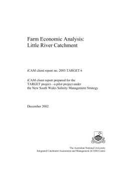 Farm Economic Analysis Models - Office of Environment and Heritage