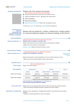 Europass CV