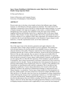Space Charge Modelling in Solid Dielectrics under High Electric