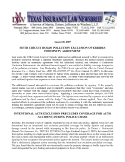 fifth circuit holds pollution exclusion overrides indemnity agreement