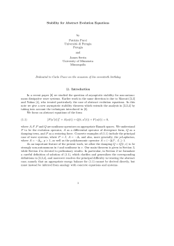 Stability for abstract evolution equations