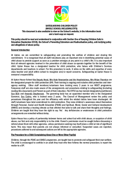 Dealing with Allegations Made Against Staff and/or