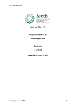 Laois and Offaly ETB Laois and Offaly ETB Programme Module for