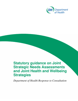Statutory guidance on Joint Strategic Needs Assessments