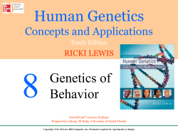 Human Genetics - Chapter 8