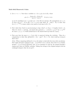 Math 6342 Homework 5 hints 2. Let w := u &minus; v. Note that w satisfies