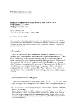 Public Good Provision with Optimal and Non