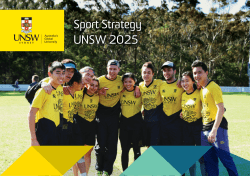 Sport Strategy UNSW 2025