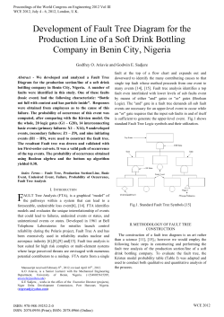 Development of Fault Tree Diagram for the Production Line