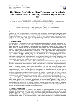 The Effect of Firm`s Market Share Performance on