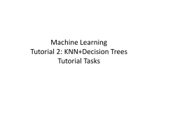 Machine Learning Tutorial 2: KNN+Decision Trees Tutorial