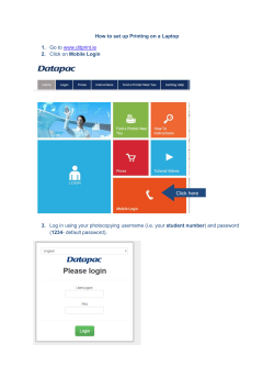How to set up Printing on a Laptop 1. Go to www.ditprint.ie 2. Click