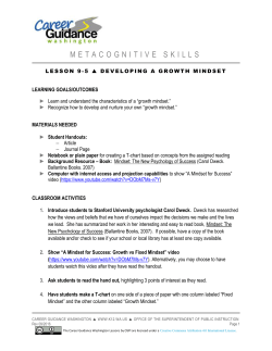 Developing a Growth Mindset - Office of Superintendent of Public