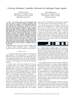 Evolving Stochastic Controller Networks for Intelligent Game Agents